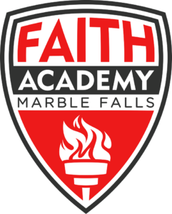 Faith Academy of Marble Falls Shield logo for the student art contest
