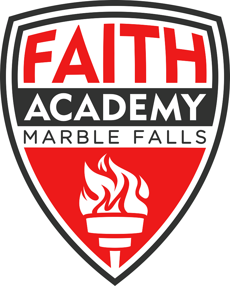 Faith Academy of Marble Falls Shield logo for the student art contest