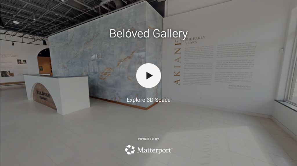 matterport screenshot of beloved gallery virtual tour
